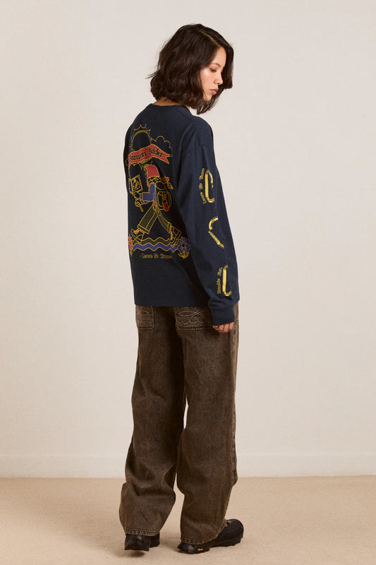 The Rambler Long Sleeve Tee in Navy