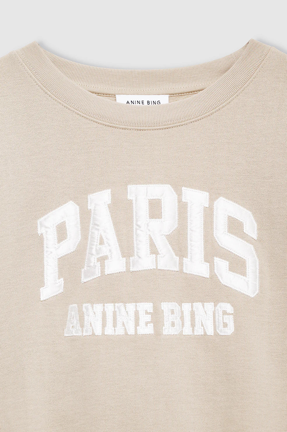 Harry Shrunken Sweatshirt Paris in Beige