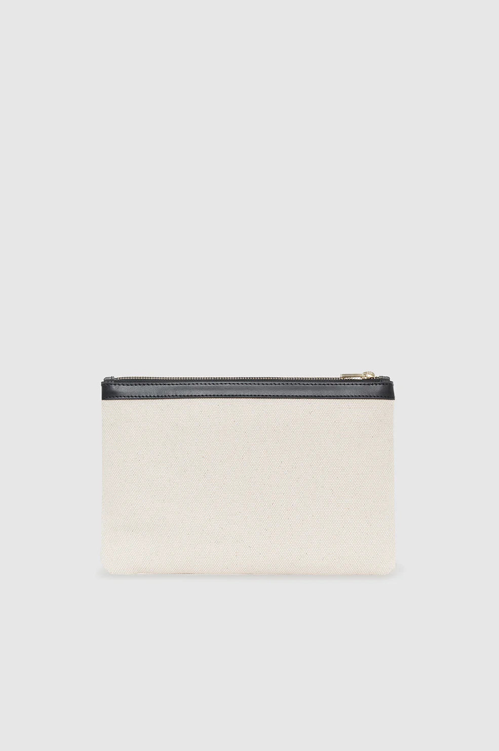 Lili Pouch in Natural Canvas with Black