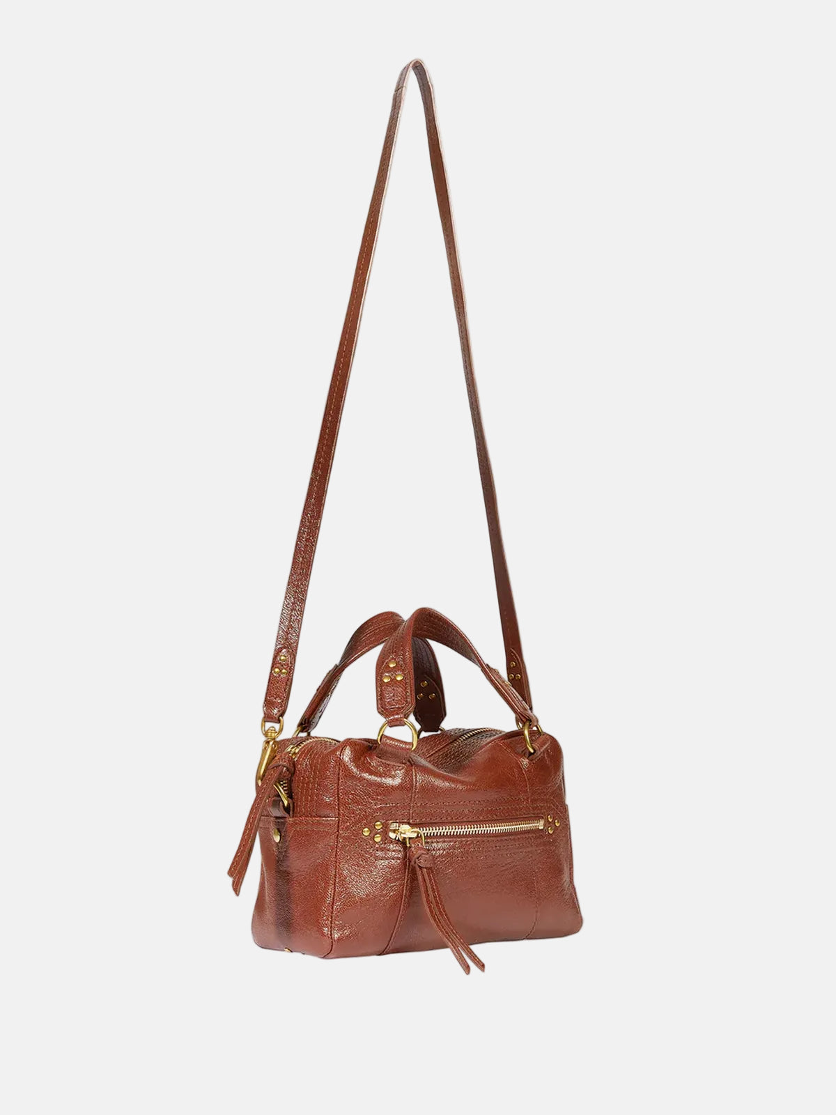 Lucky Bowling Mini in Goatskin Brown