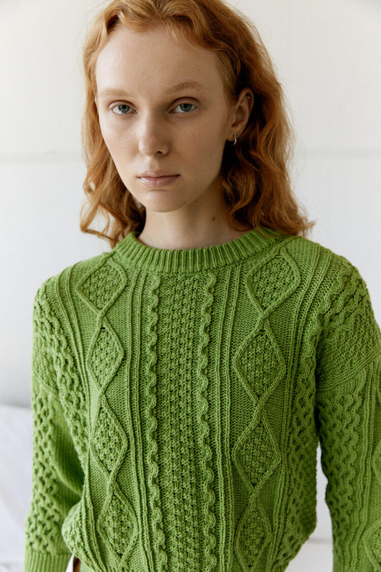 Stella knit sweatshirt - green - Avn