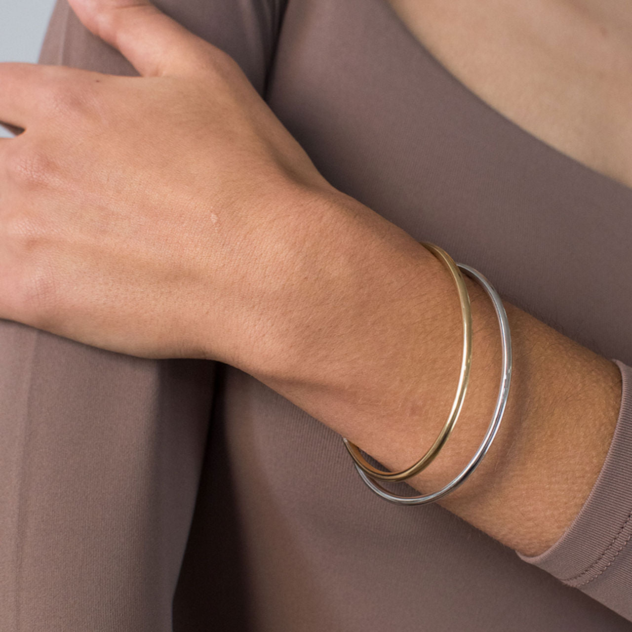 Dane Bangle Set in Two-tone