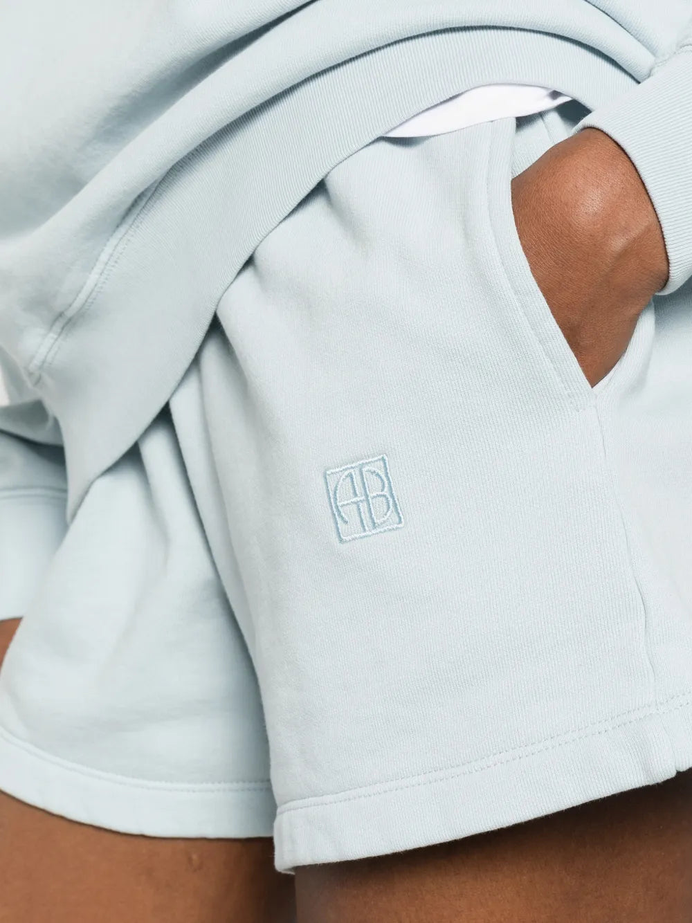Kam Short Framed Monogram in Pale Blue