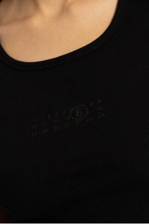 BLACK TANK TOP - MM6