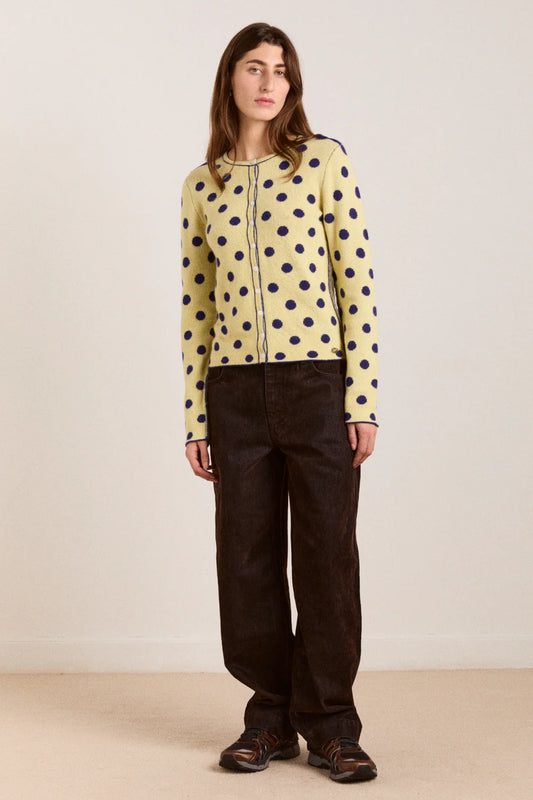 Tabitha Reversible Cardigan in Navy/Butter