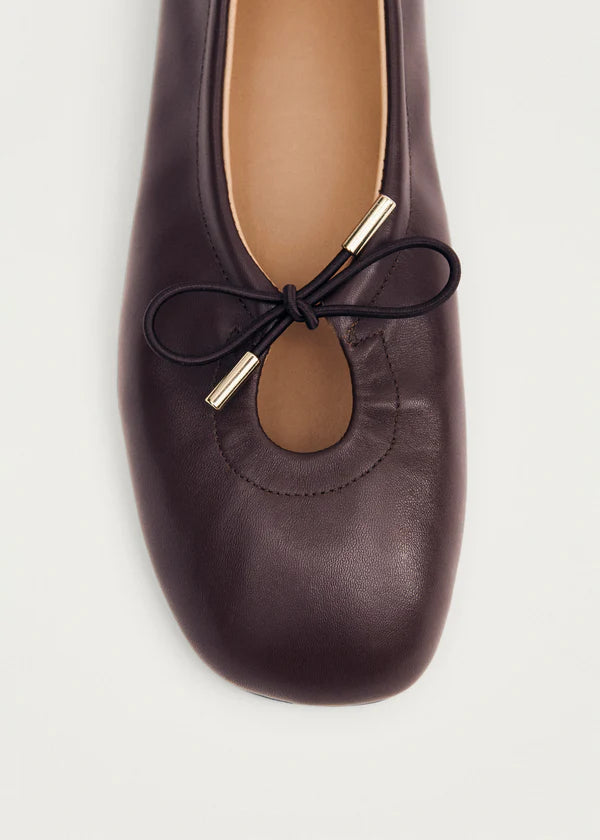 Rosalind Ballet Flats in Brown Leather
