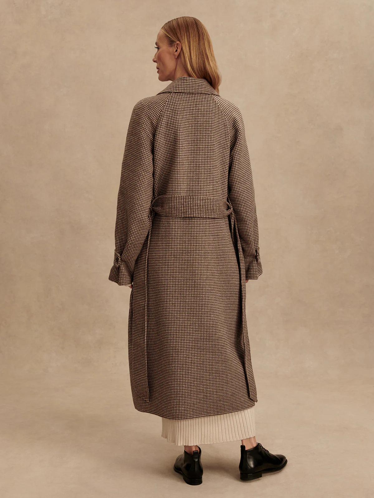 Tomlinson Belted Long Coat in Deep Taupe