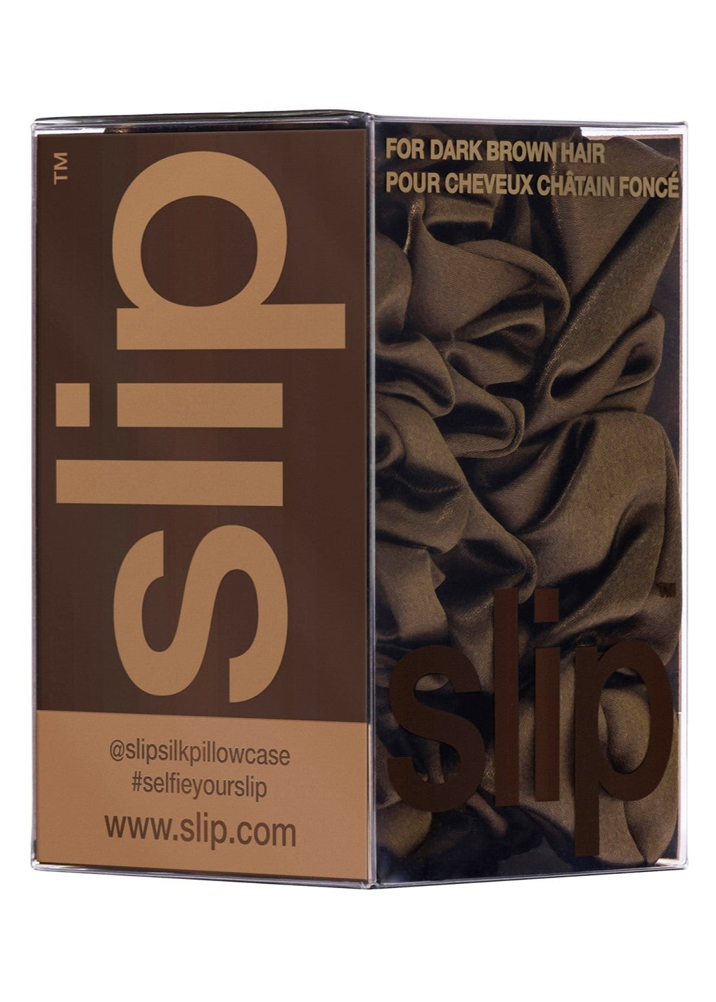 ASSORTED SCRUNCHIES DARK BROWN - SLIP