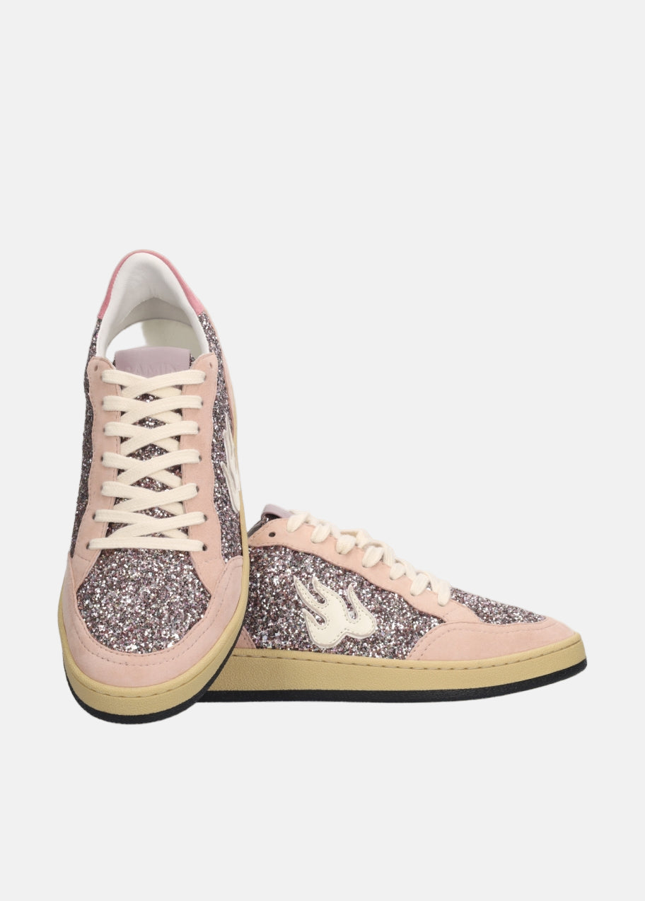 Gamin Sneakers in Glitter Pink