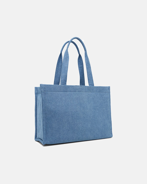 Lara Tote Bag in Cascade Blue