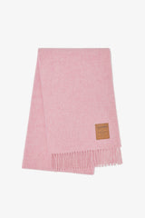 Double Face Wool Solid Scarf in Mauve Morn