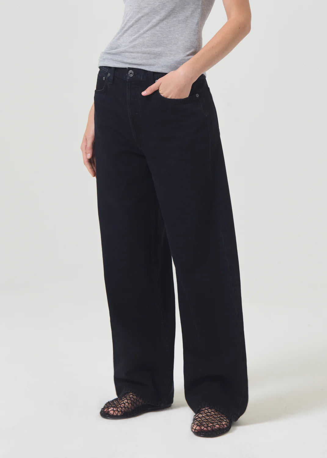 Low Slung Baggy Jeans in Crushed