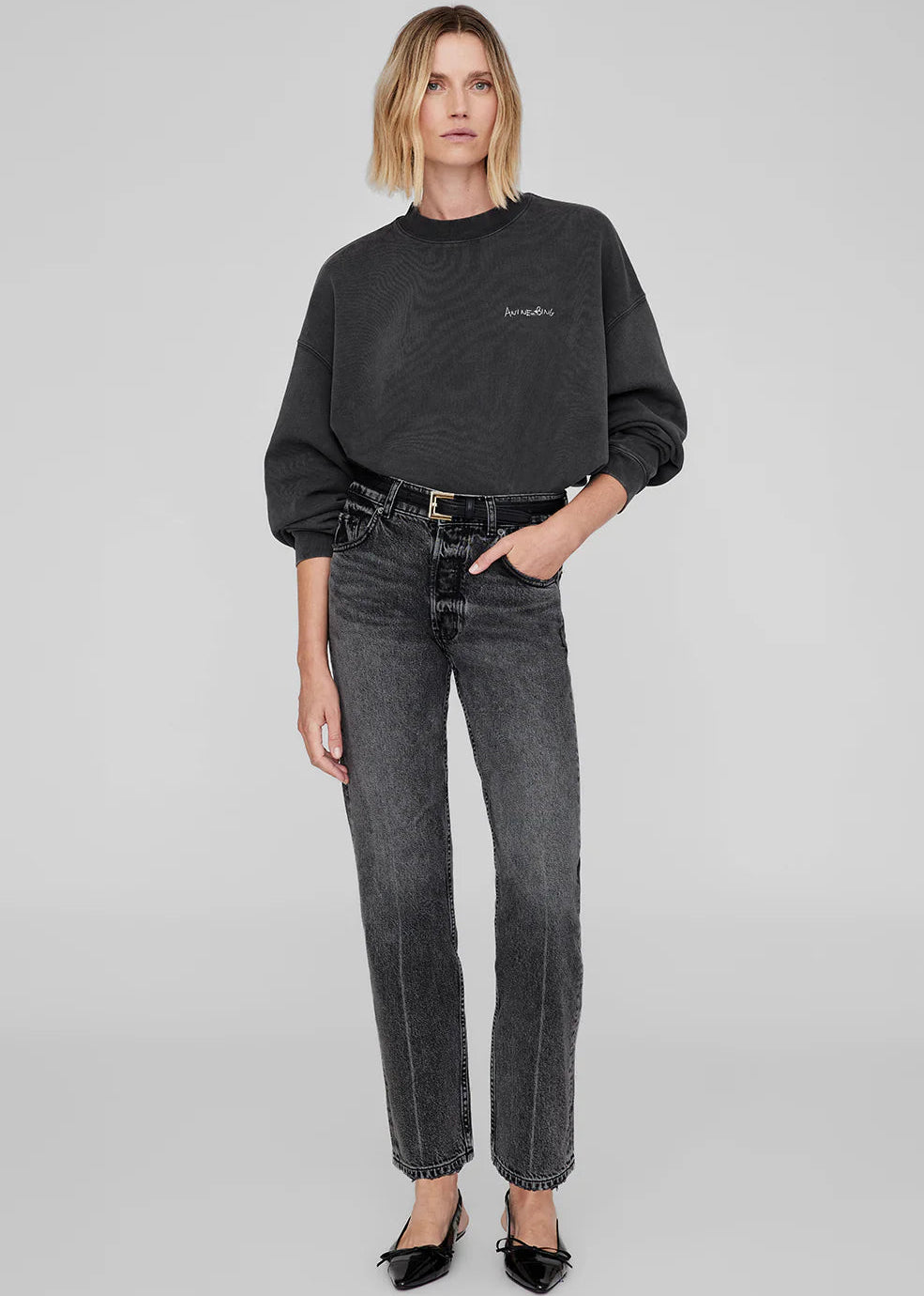 Jaci Sweatshirt Lyrics in Washed Black