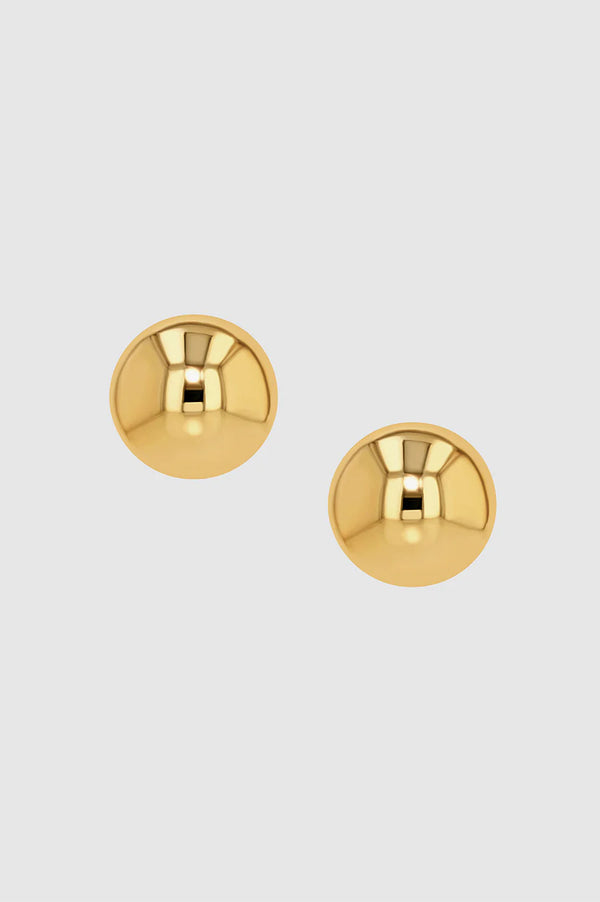 Large Dome Earrings in Gold