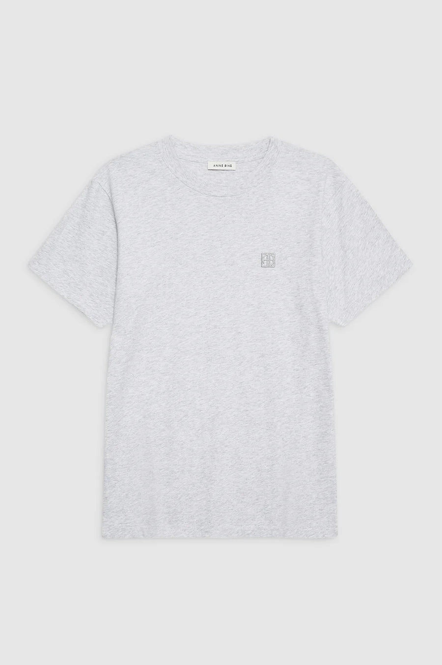 Lili Tee Framed Monogram in Heather Grey