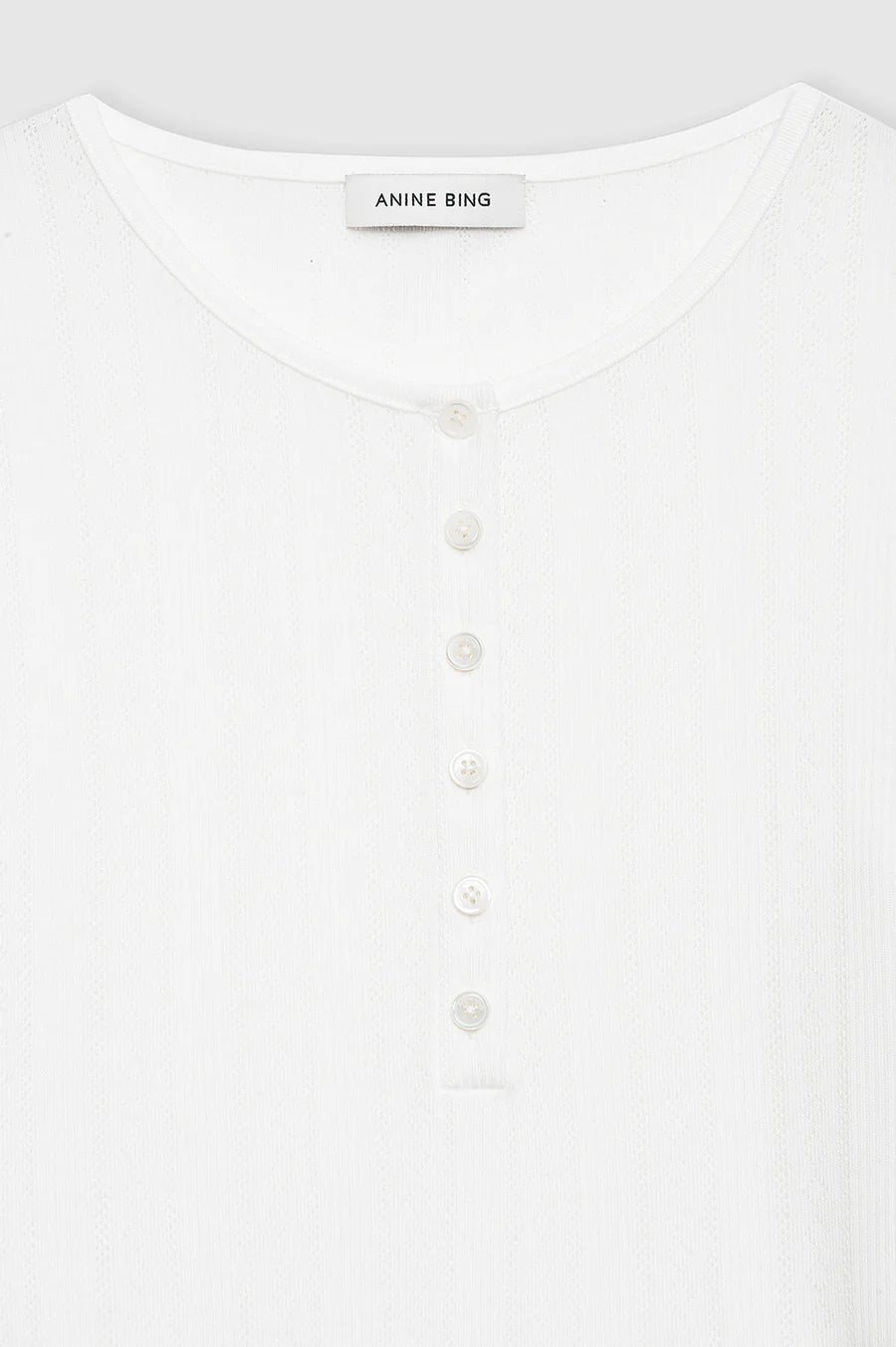 Pia Long Sleeve Tee in Off White