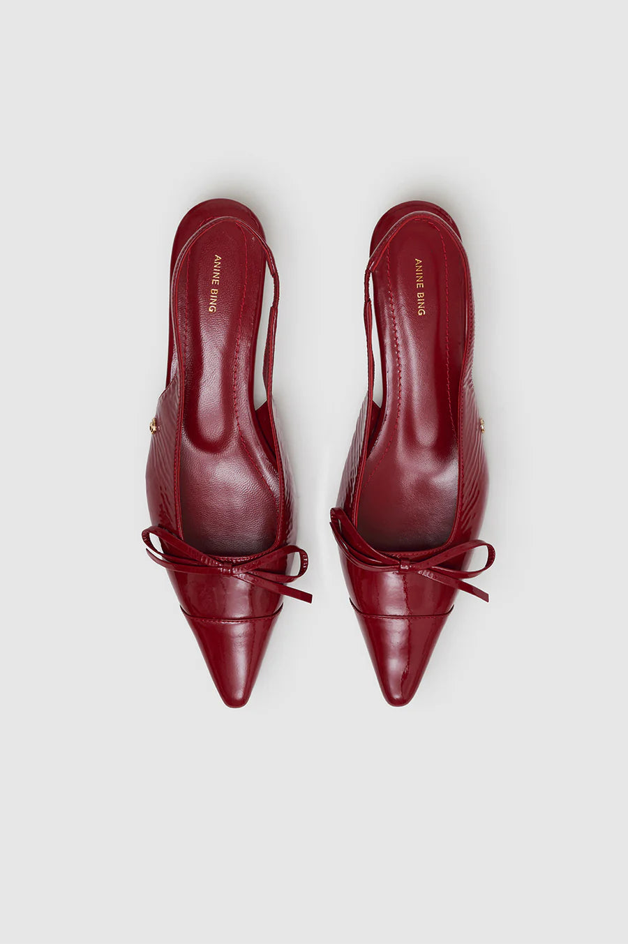 Zoey Slingback Heels in Crinkled Red