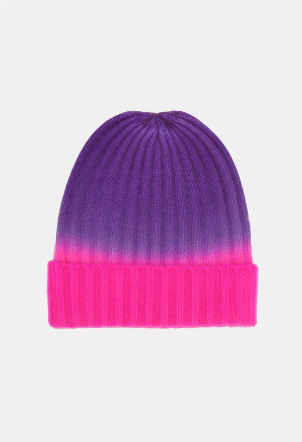 Cashmere Beanie in Neon Pink/Horti