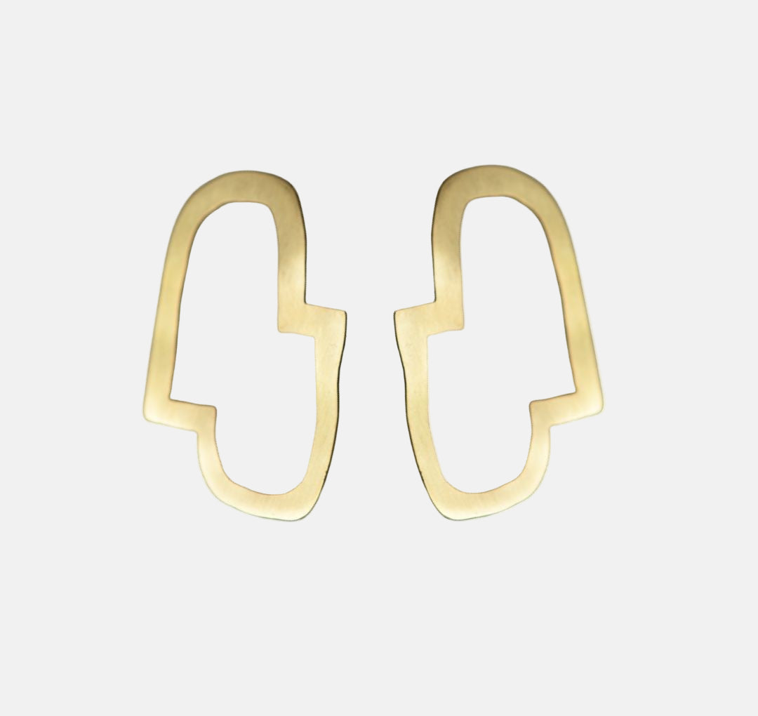 Connection II Abstract Earrings in Gold