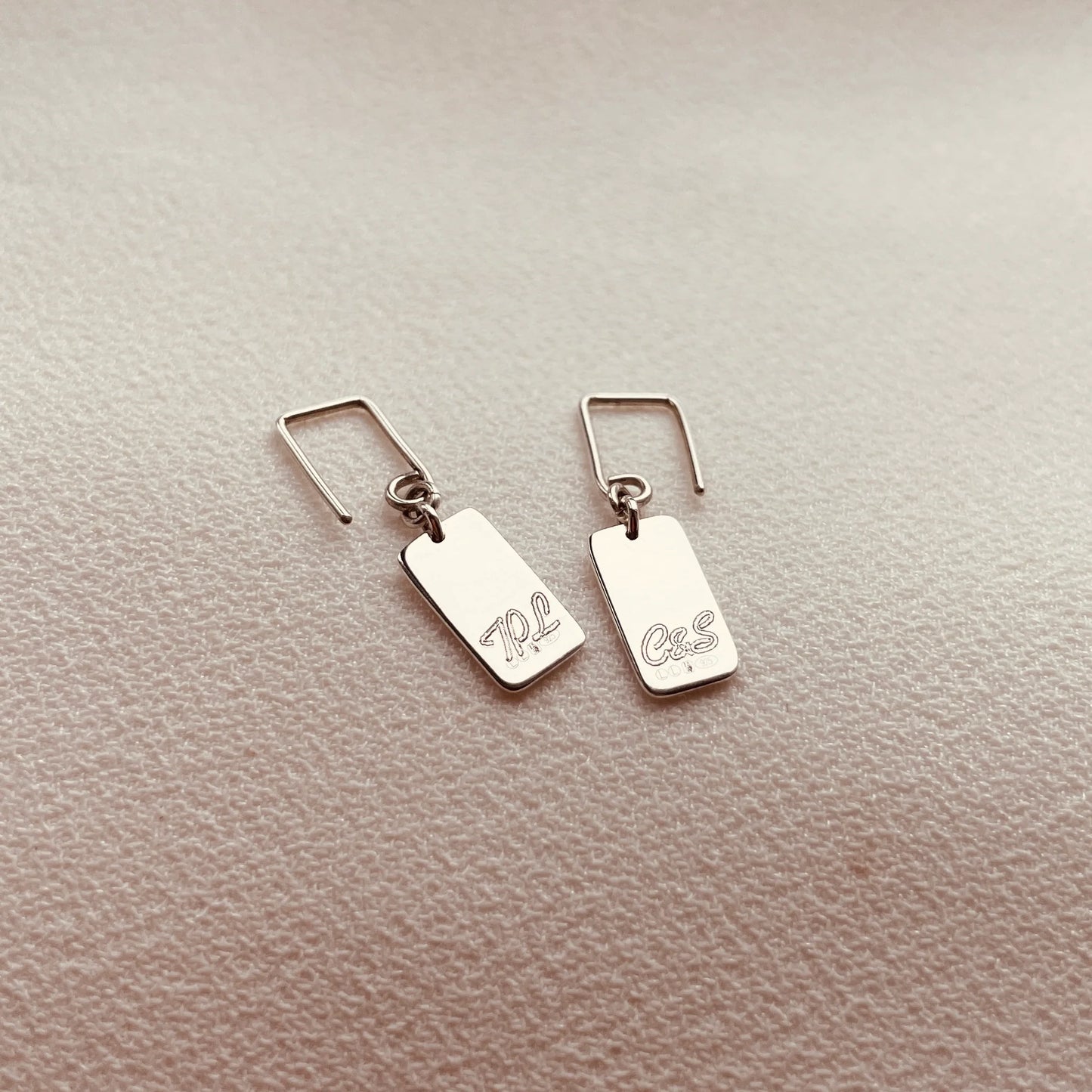 Slip Shortie Drop Earrings in Silver