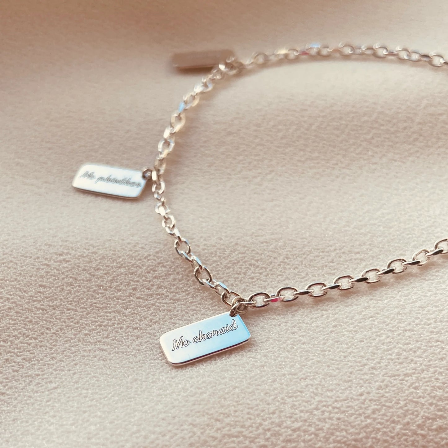 Story Bracelet with 3 Slips in Sterling Silver