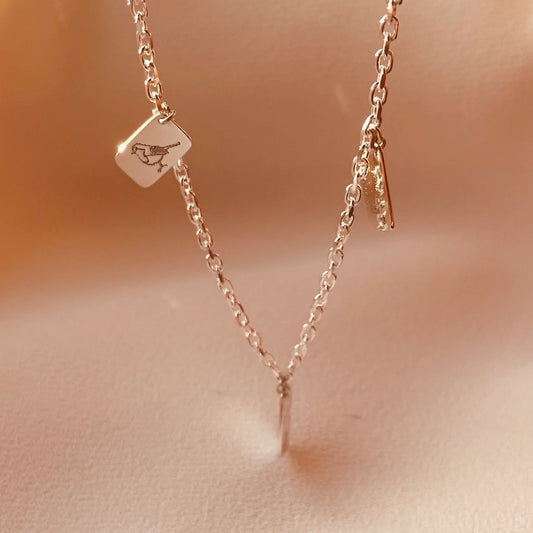 Story Bracelet with 3 Slips in Sterling Silver