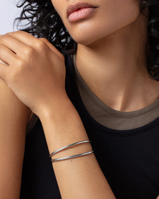 Dane Bangle Set in Silver