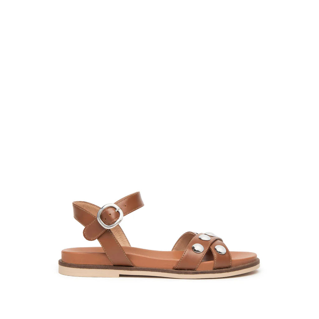 GLADIATOR SANDAL IN TAN-NERO GIARDINI