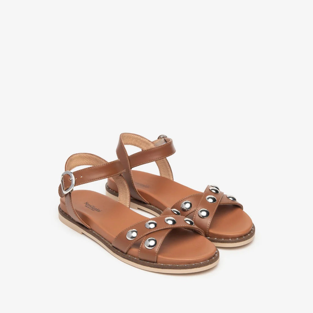 GLADIATOR SANDAL IN TAN-NERO GIARDINI