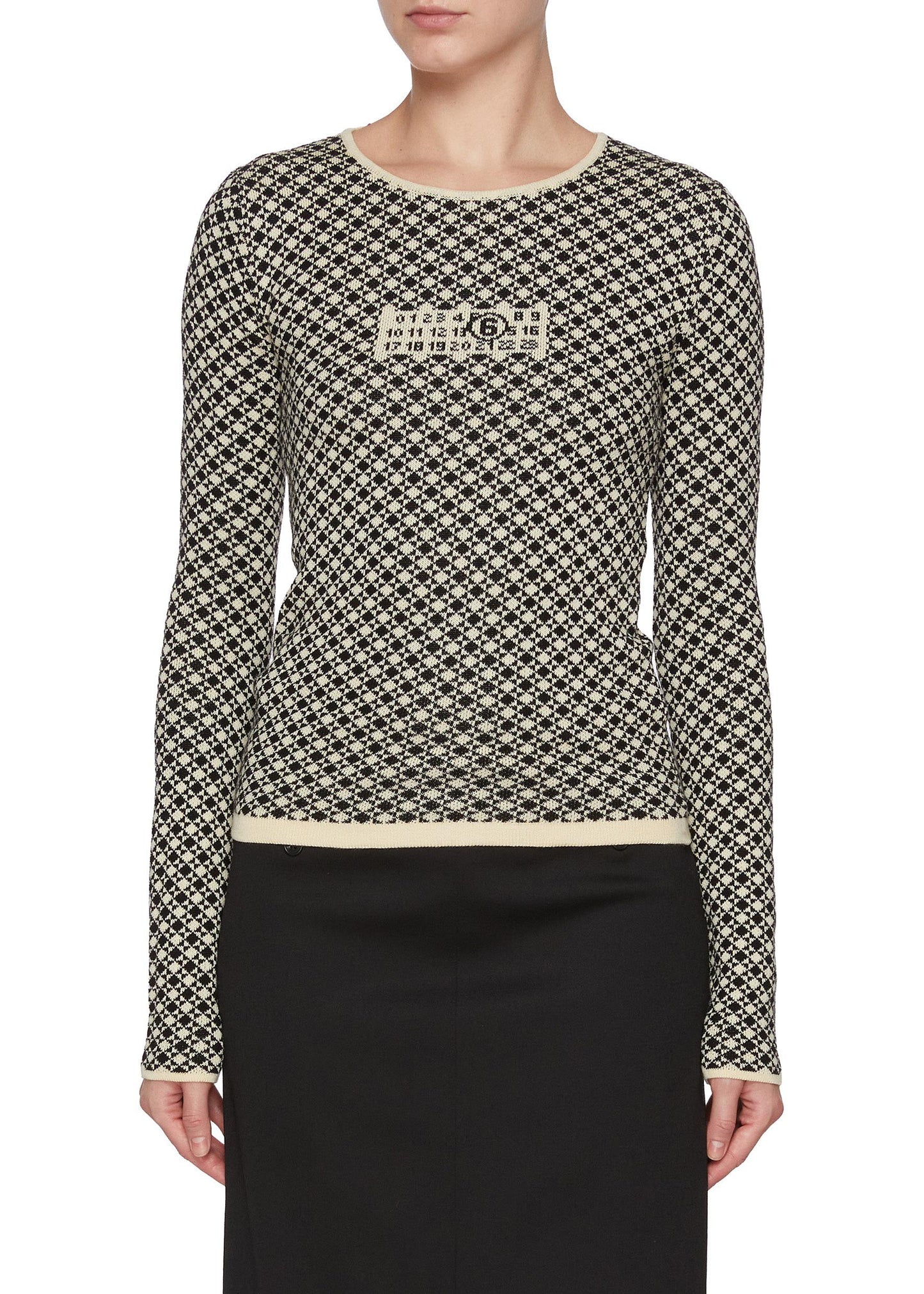 Numeric Logo Cotton Knit Jumper