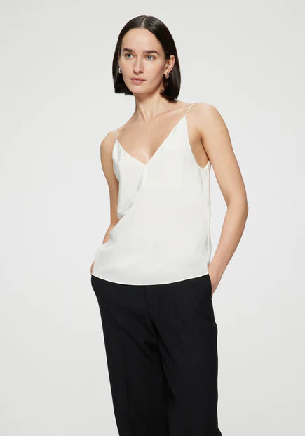 Silk Camisole Top in Cream