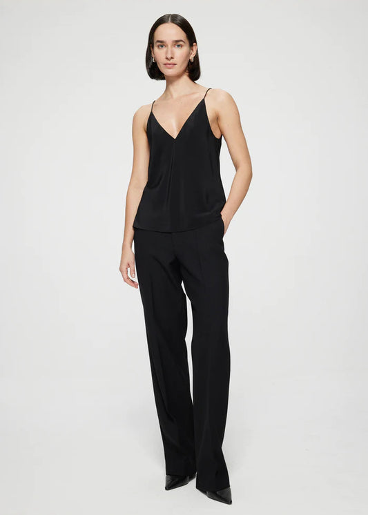 Silk Camisole Top in Black