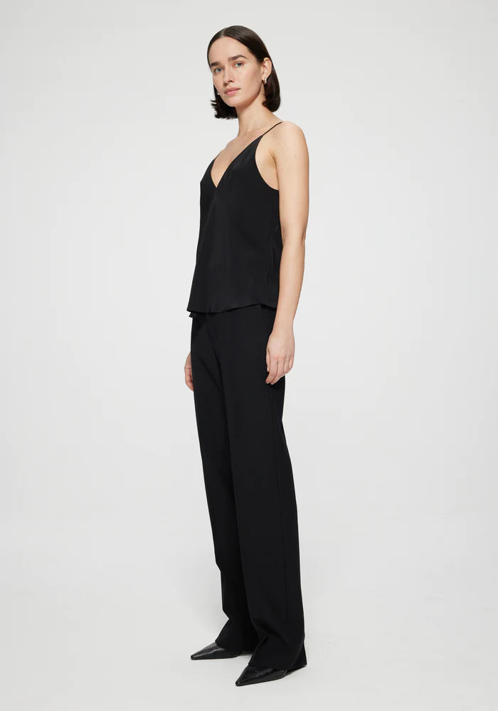 Silk Camisole Top in Black