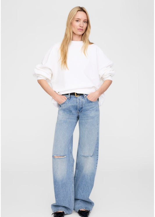 Miles Sweatshirt Framed Monogram in Off White