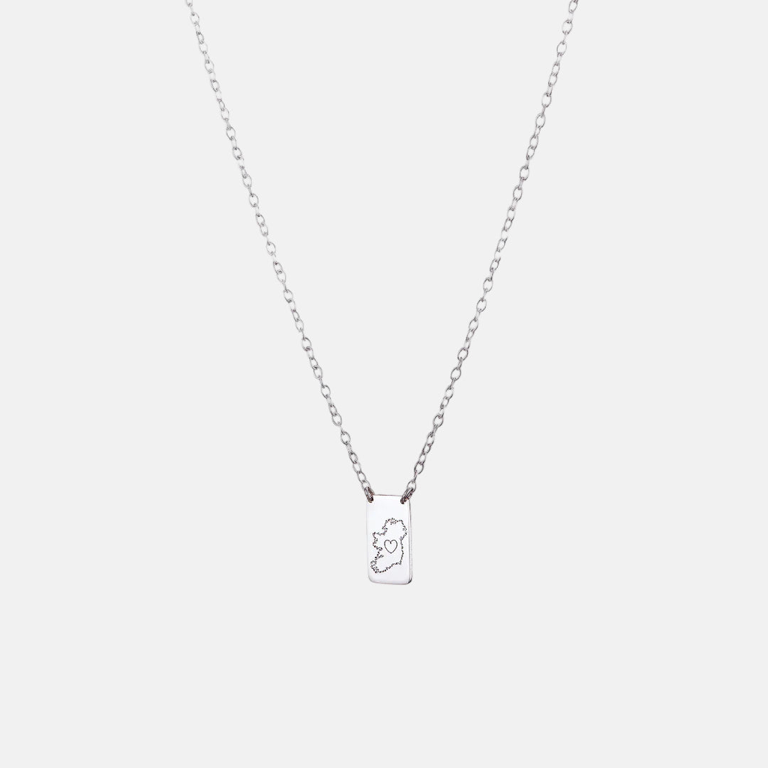 Portrait Slip Necklace in Silver