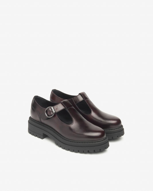 Mary Jane Loafer in Bordo