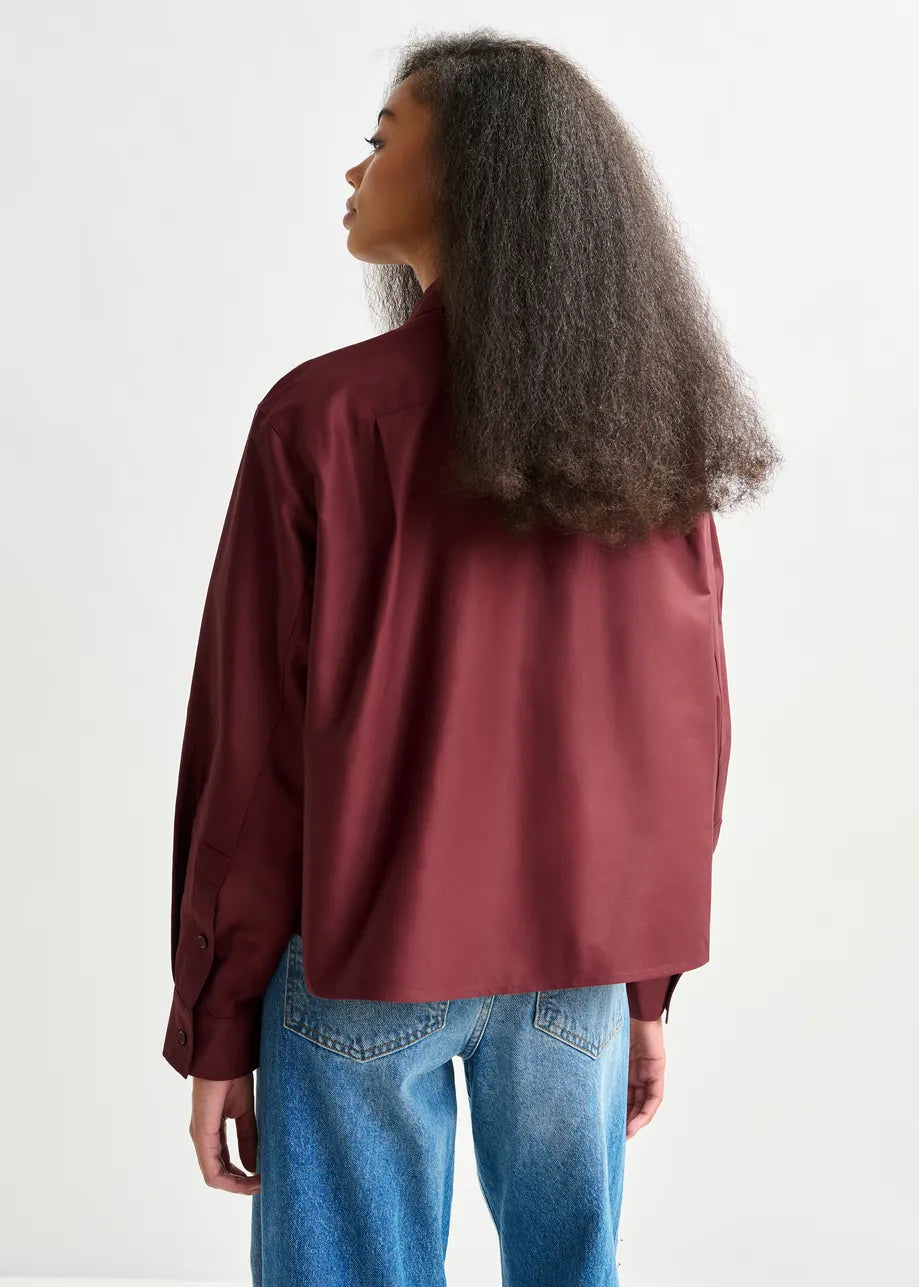 Bow Shirt in Mauve