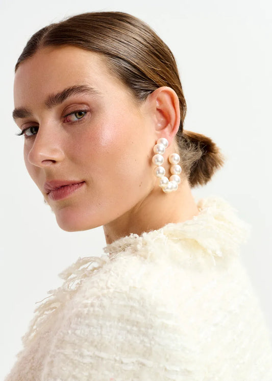 Pearl Hoop Earrings