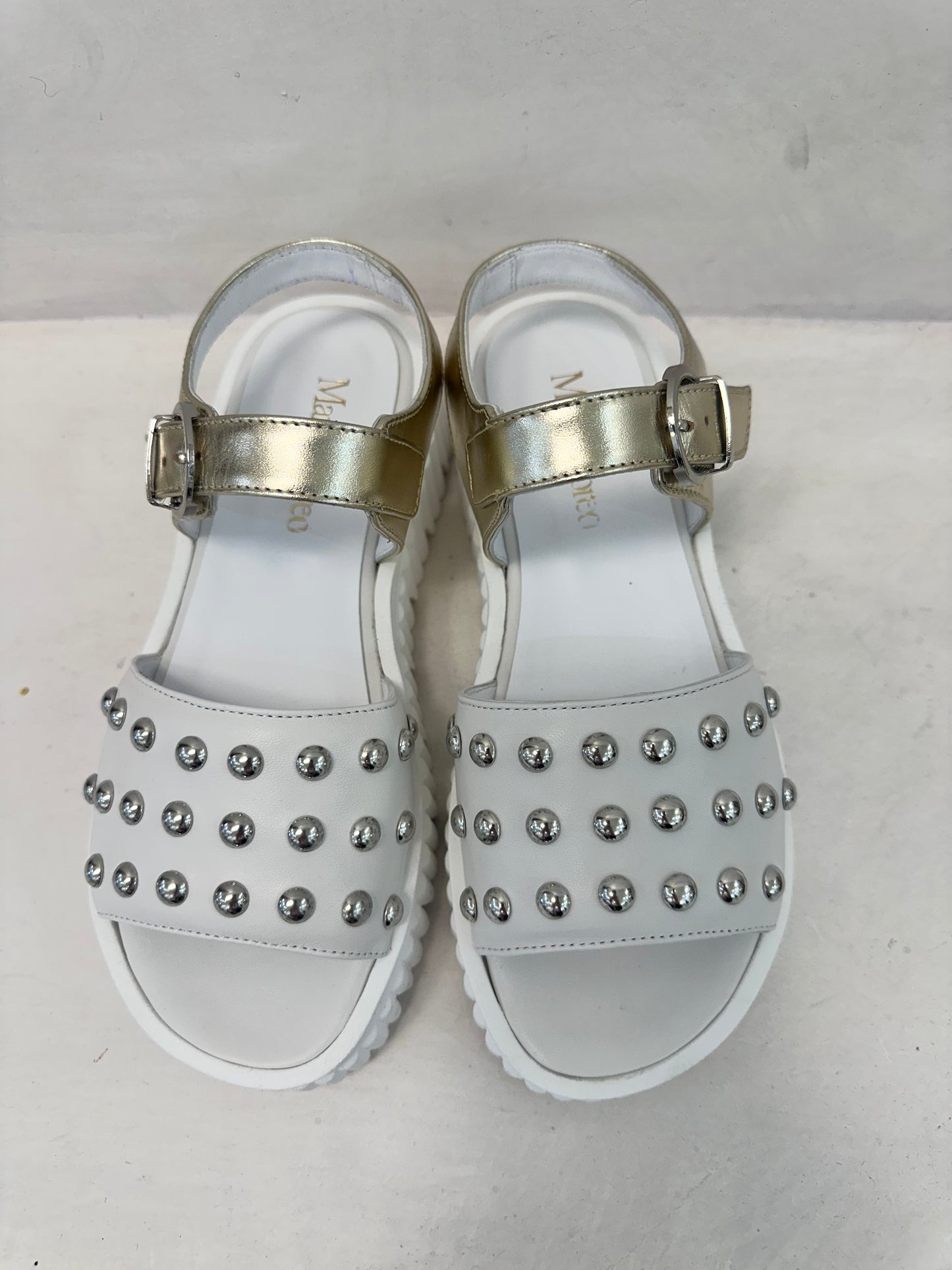 BIANCO WHITE STUD SANDAL - MARCO MOREO