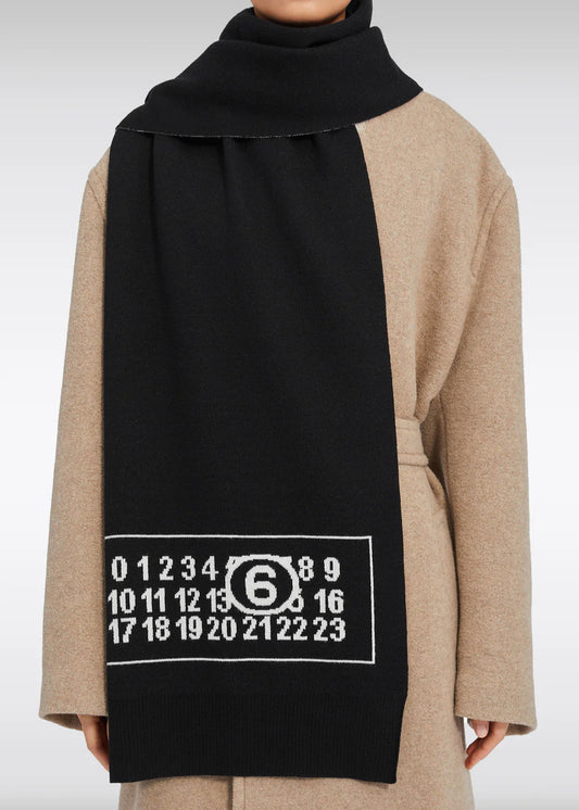 Logo Scarf in Black