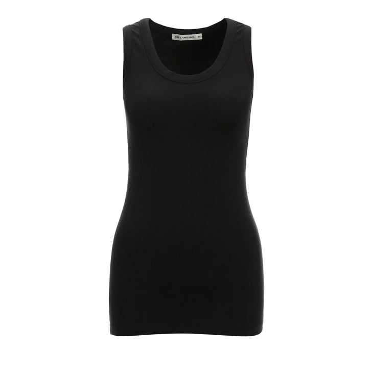 Malu Womens Tank Top Knitted in Black