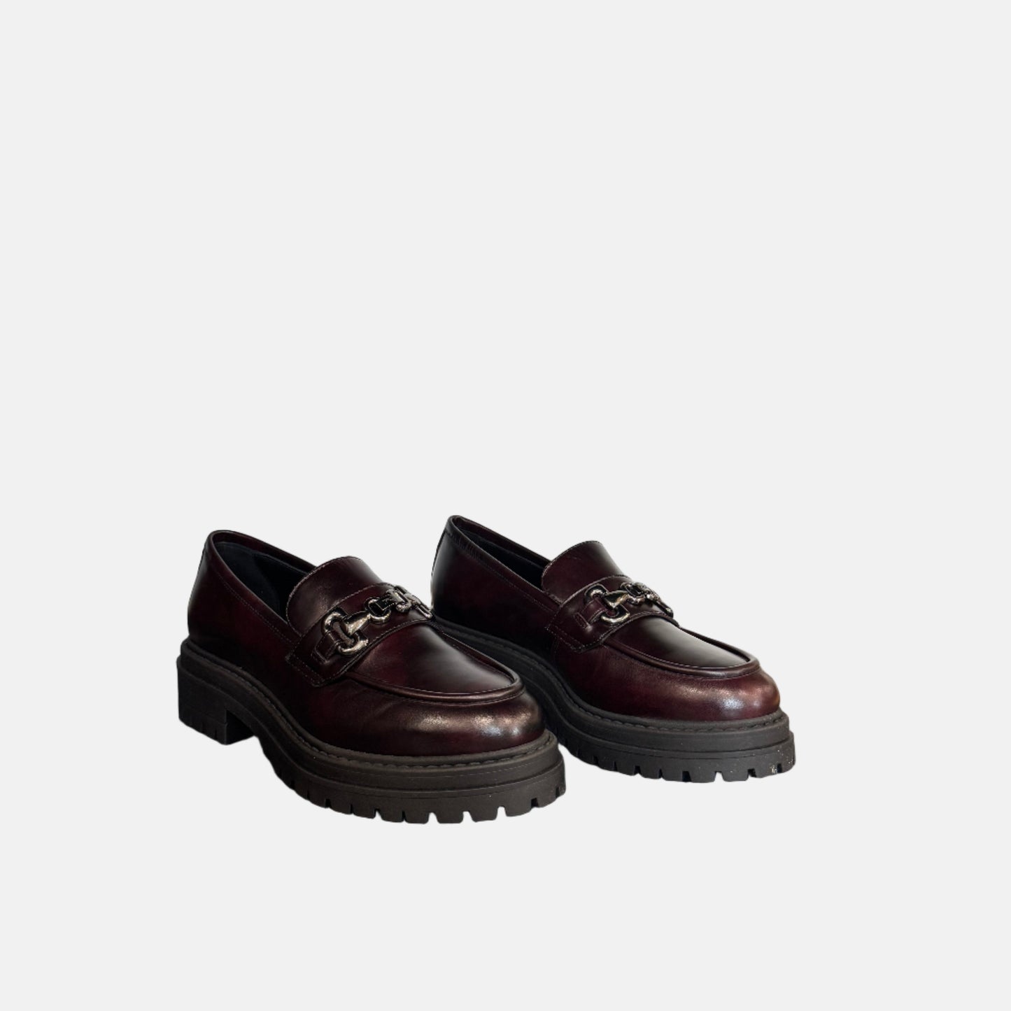 Chunky Loafer in Burgundy