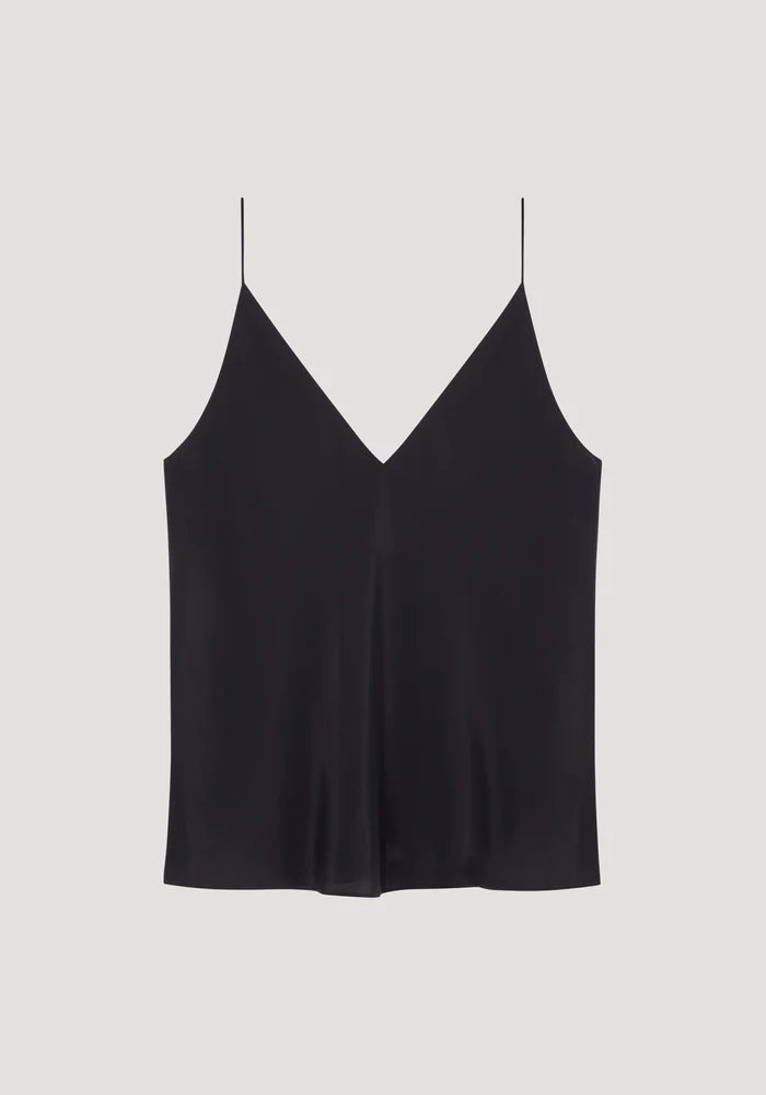 Silk Camisole Top in Black