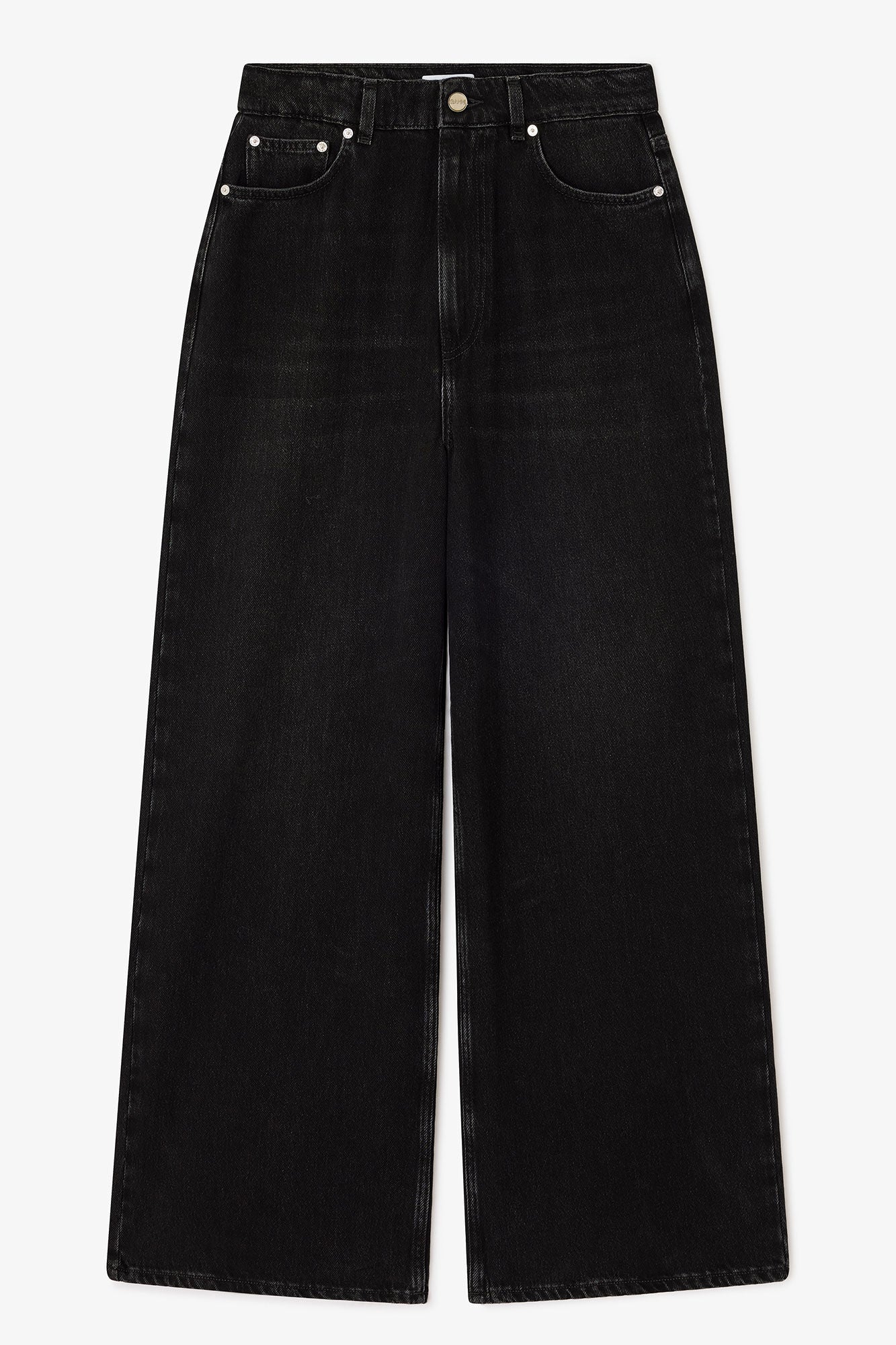 Baggy Jeans in Washed Black