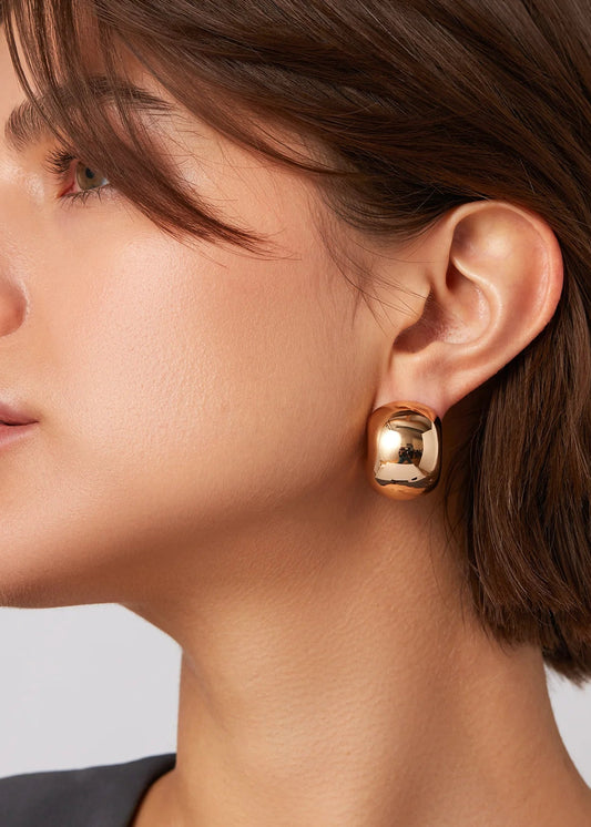 Gemma Hoop Earrings  in Gold