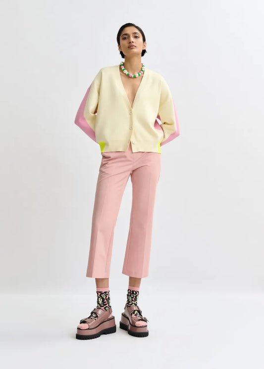 Jicolour Cardigan in Off White Pink