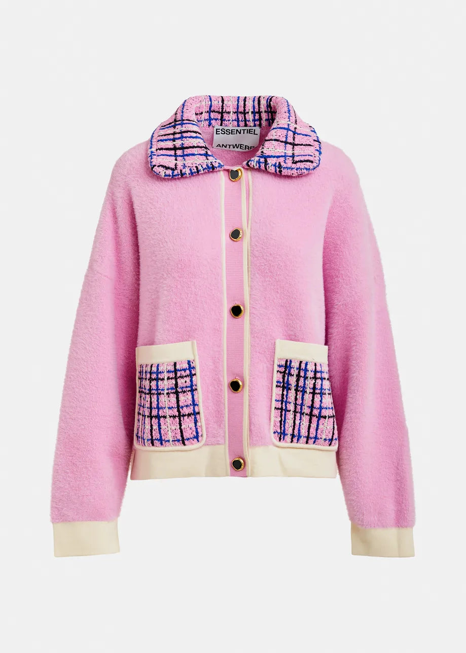Joilu Knitted Jacket in Pink
