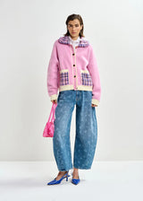 Joilu Knitted Jacket in Pink