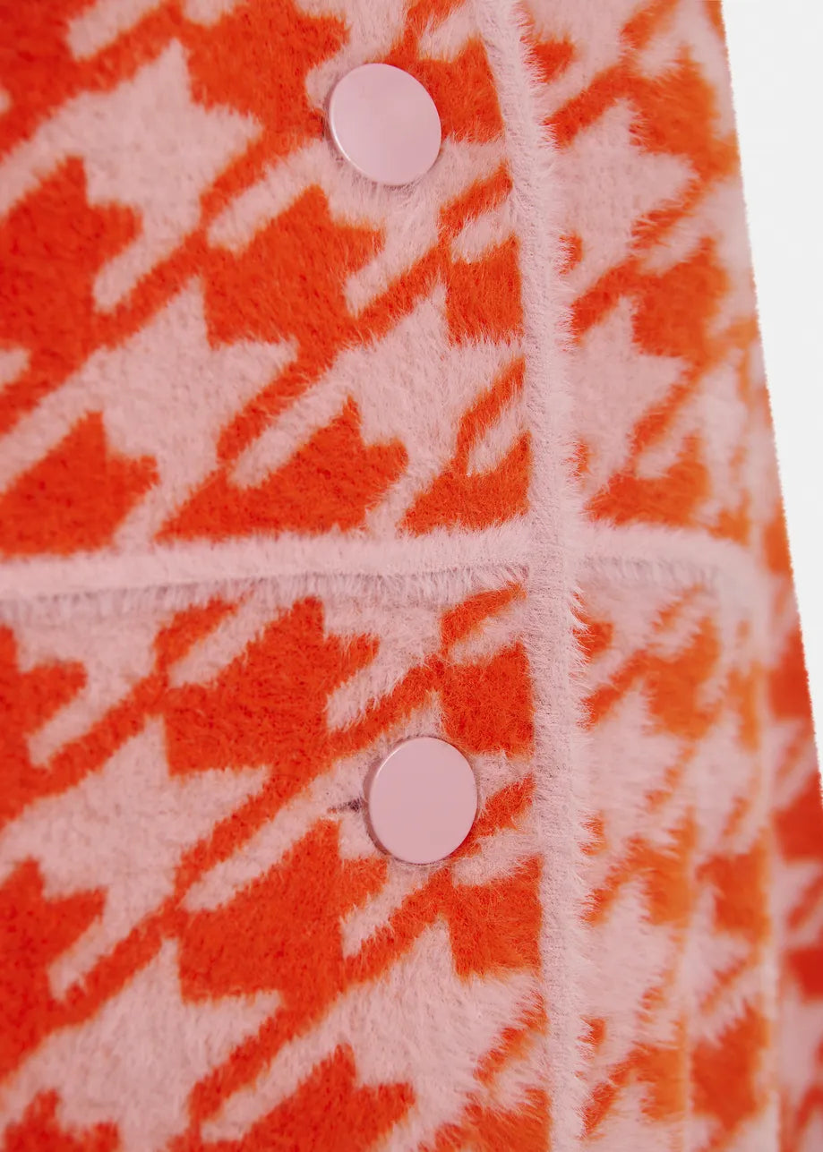 Joking Knit Jacket in Etruscan Red