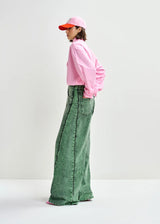 Jomato Shirt with Elongated Collar in Pink